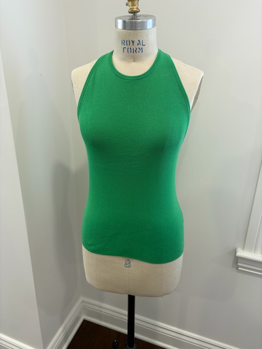 ALC Green Sleeveless Ribbed Tank Top
